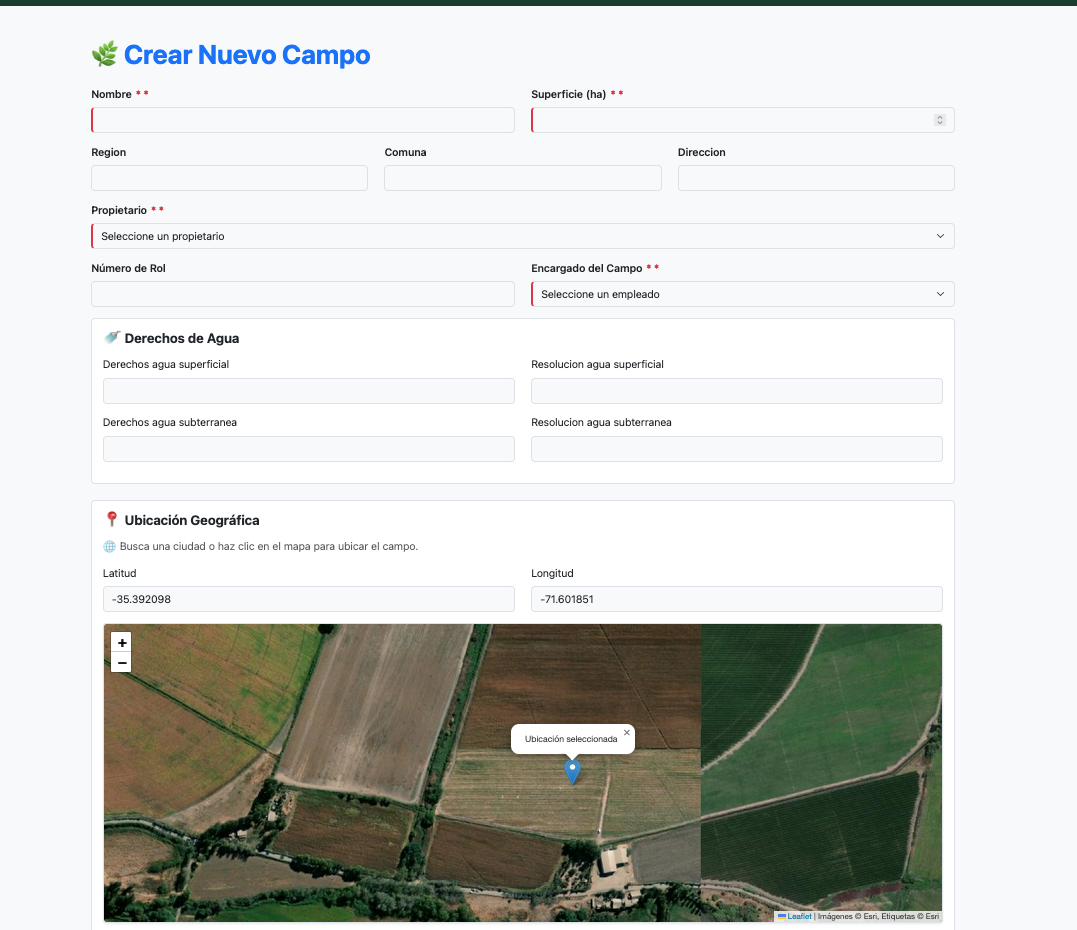 Crear campo con mapa